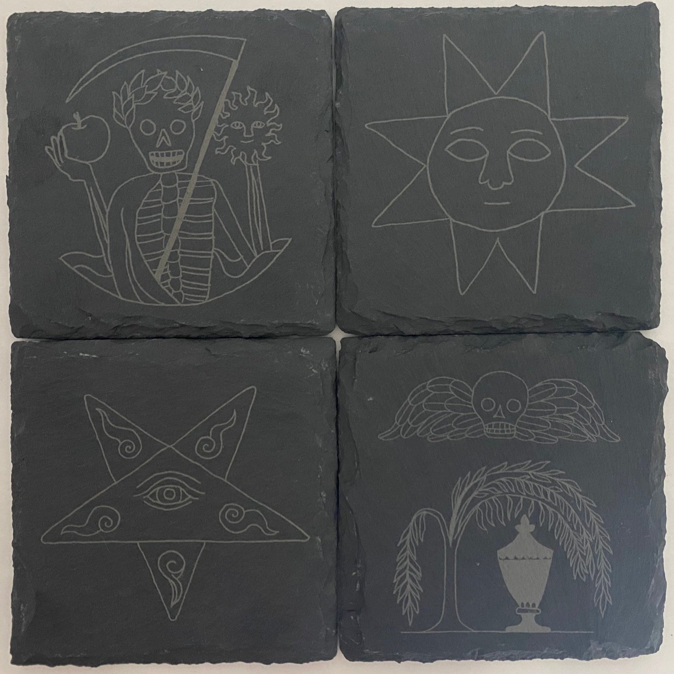 Creepy Engraved Coasters Bundle