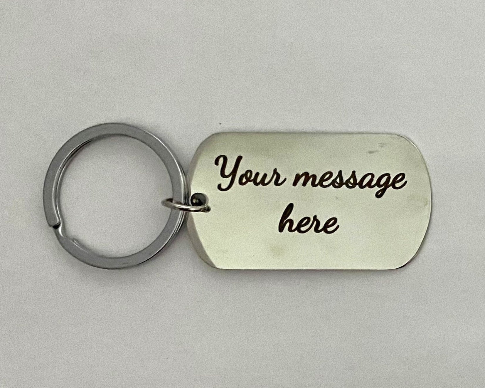 Butterfly Keychain with Custom Text Engraving