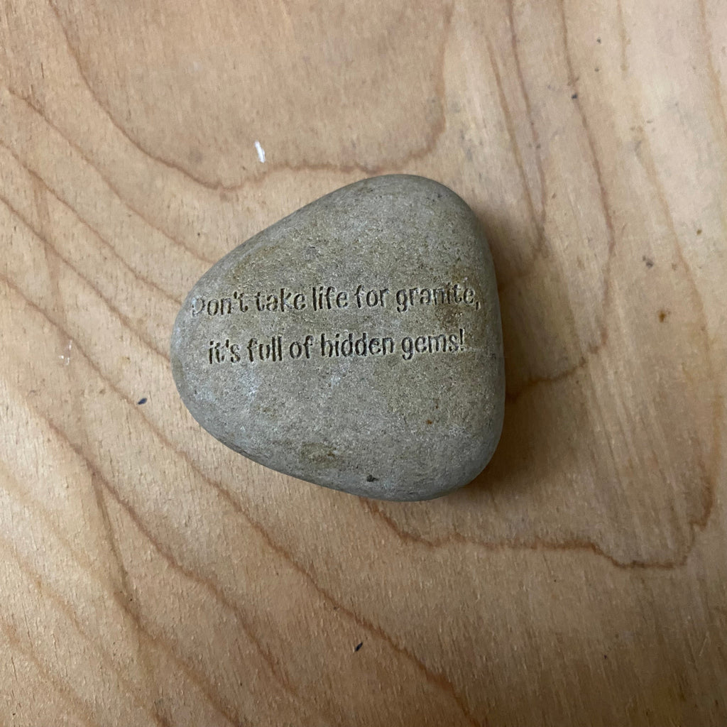 rock with custom text