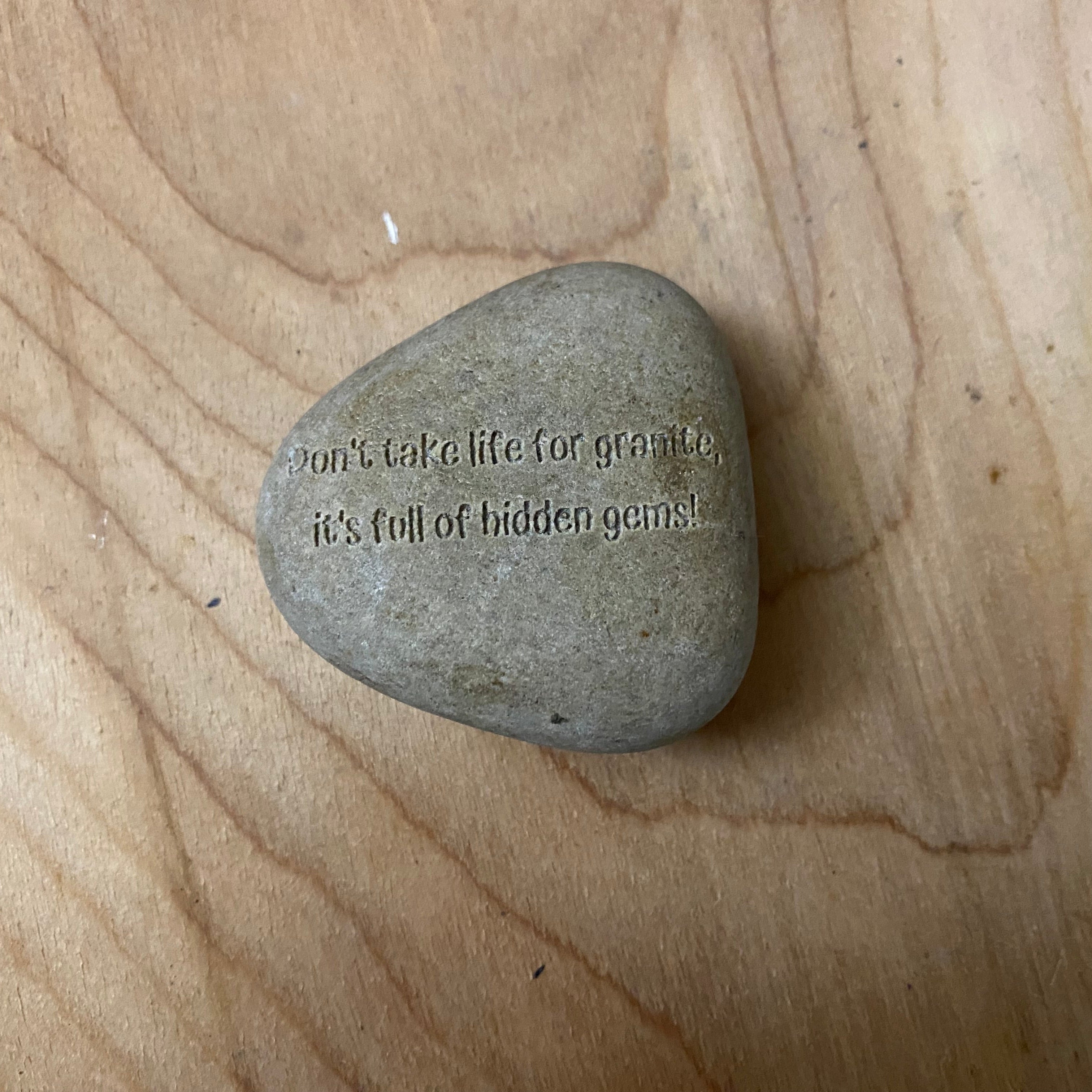 rock with custom text